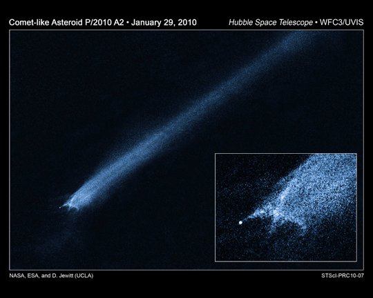 El Hubble observa un posible impacto en el cinturón de asteroides
