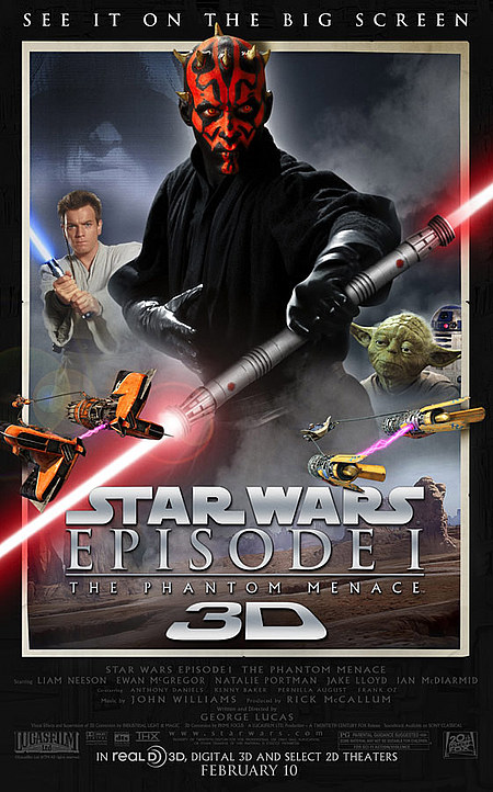 star wars 3D poster the phantom menace star wars 3D poster the phantom menace