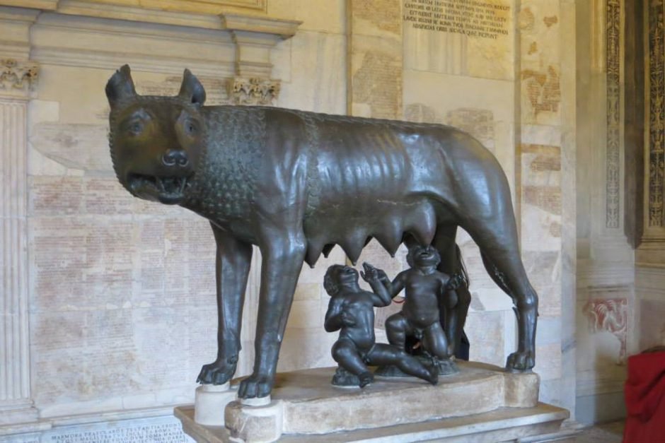 La Loba con Rómulo y Remo en el Museo Capitolino