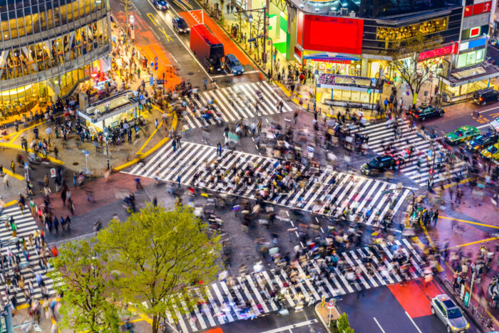 cruce de shibuya en tokio