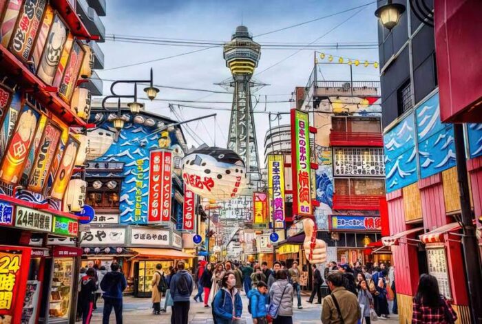 El distrito de Namba en Osaka