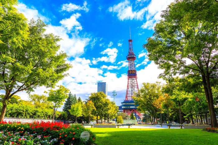 parque odori en sapporo hokkaido