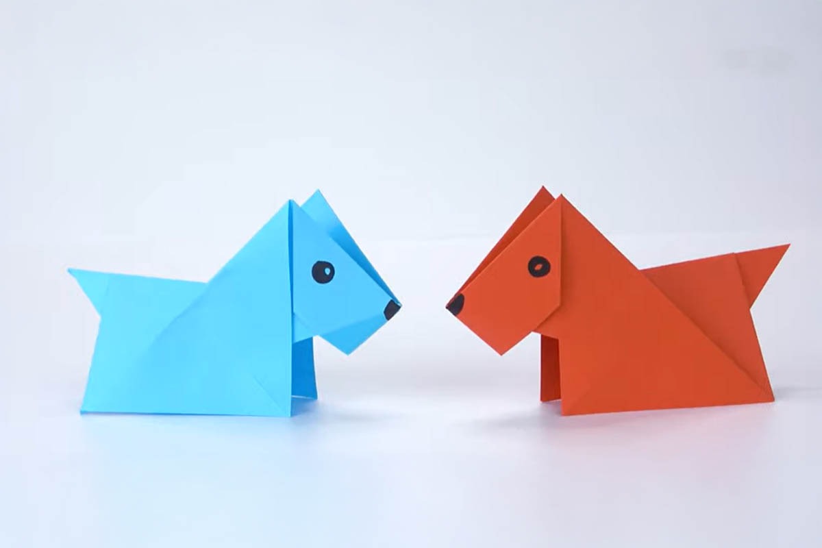 Cómo hacer un perro de origami fácil y rápido