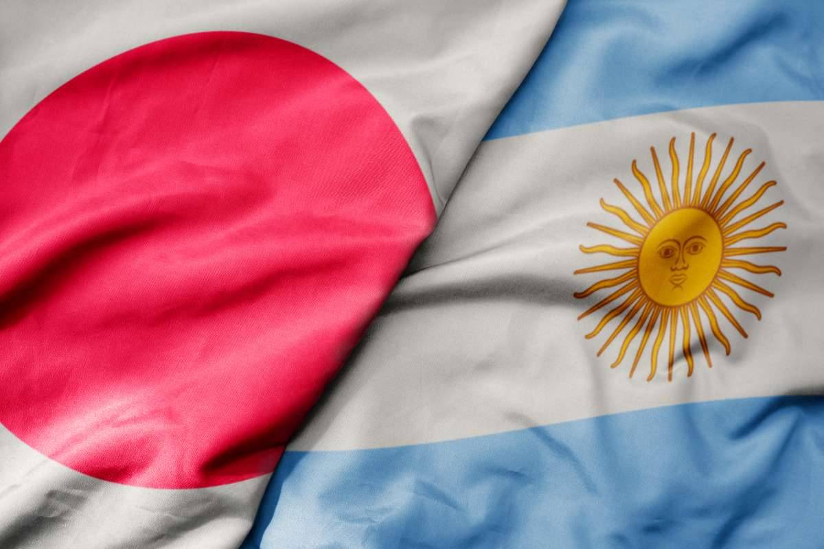 bandera de argentina y japón