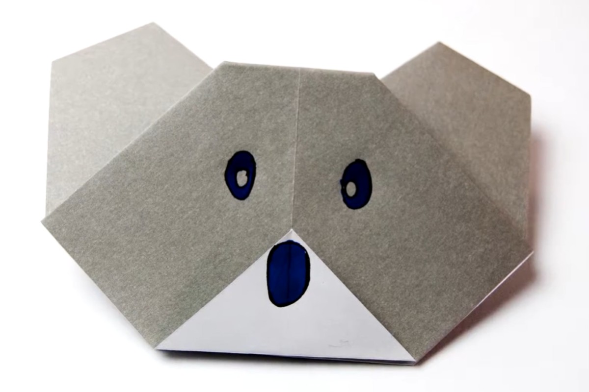 Cómo hacer un koala de origami fácil y rápido