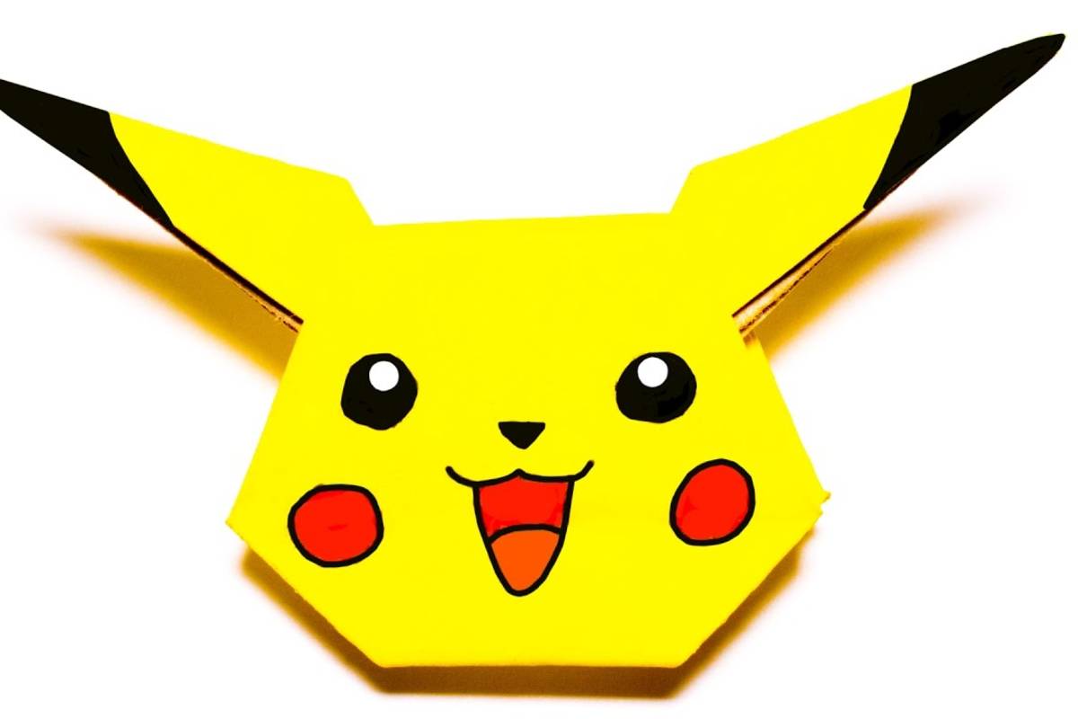 Cómo hacer un Pikachu de origami fácil y rápido